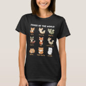 Füchse der Welt Sammlung süßer Fuchsarten T-Shirt (Vorderseite)