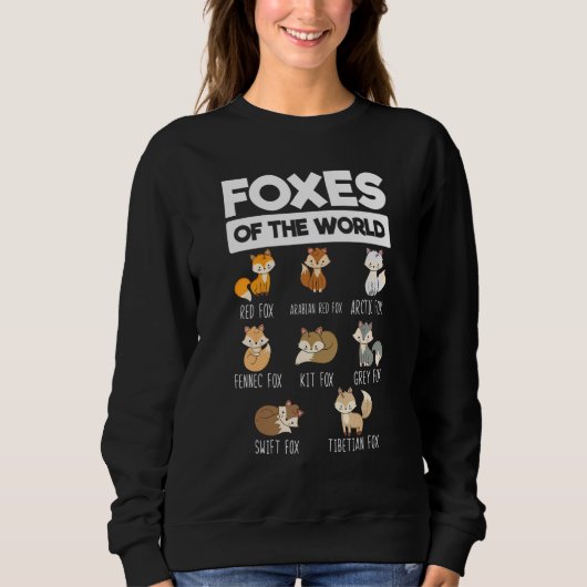 Füchse der Welt und des Bildungsfuchs Sweatshirt (Vorderseite)
