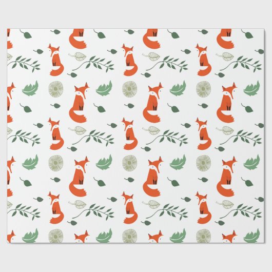 Füchse Geschenkpapier (Flach)
