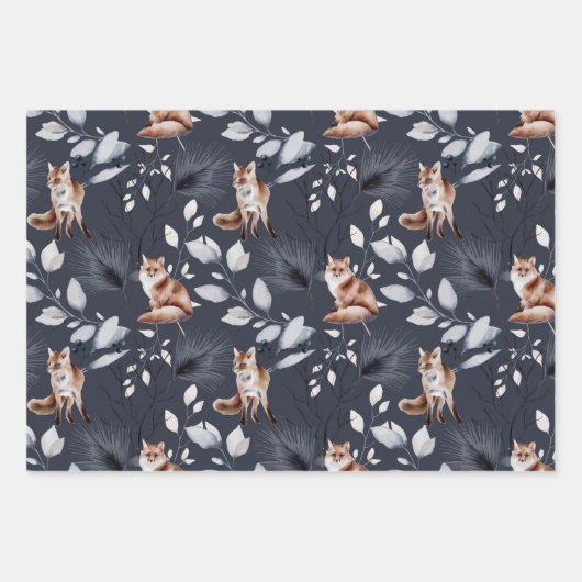 Füchse Geschenkpapier Set (Vorderseite 3)