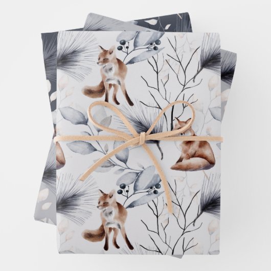 Füchse Geschenkpapier Set (Beispiel)