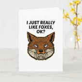 Füchse - ich mag Füchse einfach. Karte (Gelbe Blume)