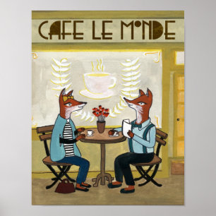 Füchse im Café - Zwei Füchse im Café Poster