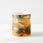 Füchse im Herbstwald Kaffeetasse (Mittel)