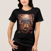 Füchse im Mondlicht Tri-Blend Shirt (Vorderseite)