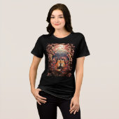 Füchse im Mondlicht Tri-Blend Shirt (Vorderseite voll)