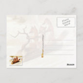 Füchse Im Protokoll durch den Schnee gleiten Postkarte (Rückseite)