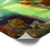 Füchse im Waldposter Poster (Ecke)