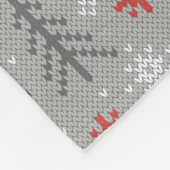 Füchse im Winterwald skandinavische Weihnachten Fleecedecke (Ecke)