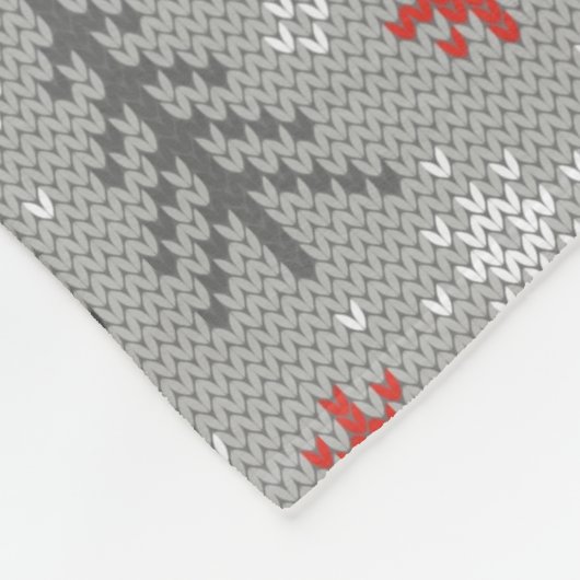 Füchse im Winterwald skandinavische Weihnachten Fleecedecke (Ecke)