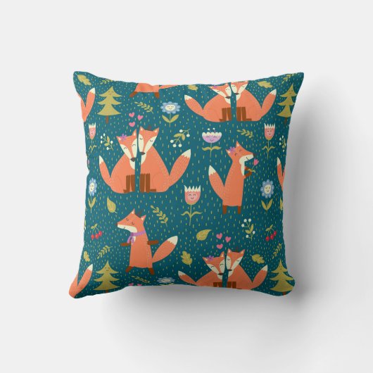 Füchse in der Liebe Kissen (Rückseite)