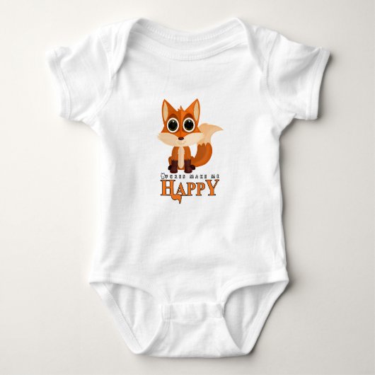 Füchse machen mich glücklich baby strampler (Vorderseite)