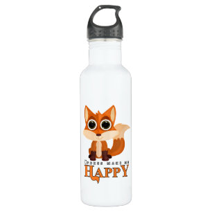 Füchse machen mich glücklich edelstahlflasche