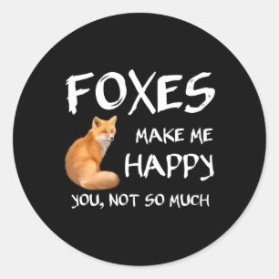 Füchse machen mich glücklich Fox Runder Aufkleber