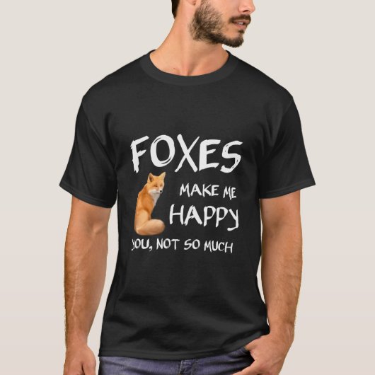 Füchse machen mich glücklich Fuchs T-Shirt (Vorderseite)