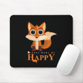 Füchse machen mich glücklich mousepad (Mit Mouse)