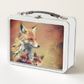 Füchse Metall Brotdose (Vorderseite)