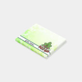 Füchse mit Baum, personalisiert Post-it Klebezettel (angewinkelt)
