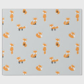 Füchse - nahtloses Muster Geschenkpapier (Flach)
