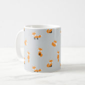 Füchse - nahtloses Muster Kaffeetasse (Vorderseite Links)