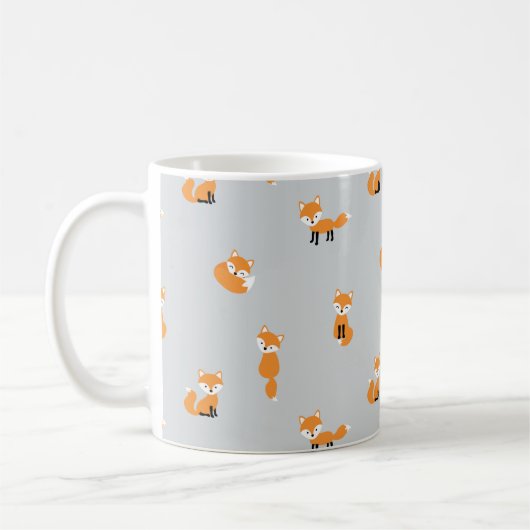 Füchse - nahtloses Muster Kaffeetasse (Links)