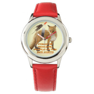 "Füchse oder Meskwaki - Leute der roten Erde " Armbanduhr