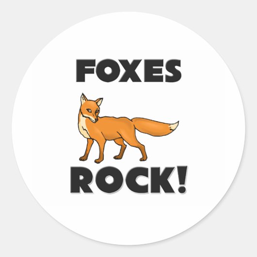 Füchse Runder Aufkleber (Vorderseite)