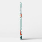 Füchse, Tannen, Schnee, handgezeichnet. Farbnaht Case-Mate iPhone Hülle (Rückseite / Links)