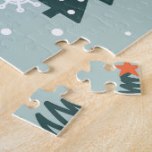 Füchse, Tannen, Winter, bunte Muster Puzzle (Seite)