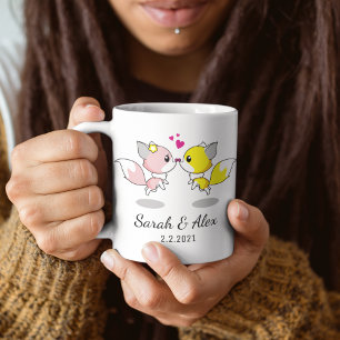 Füchse Tasse, Personalisierte Kaffeetasse für Paar