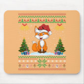 Füchse Tiere Lover Xmas Geschenk Ugly Fox Weihnach Mousepad (Vorne)