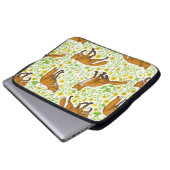 Füchse und Buttercups auf natürlichem Weiß Laptopschutzhülle (Vorne Knopf)