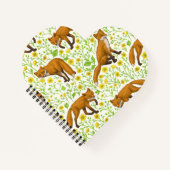 Füchse und Buttercups auf natürlichem Weiß Notizblock (Vorderseite)