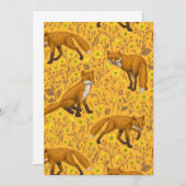 Füchse und Buttercups auf Orange (Vorne/Hinten)