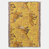 Füchse und Buttercups auf Orange Decke (Vorderseite Vertikal)