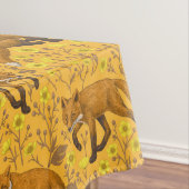 Füchse und Buttercups auf Orange Tischdecke (Beispiel)