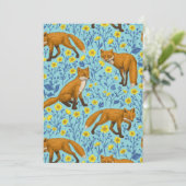 Füchse und Buttercups in Poolblau (Stehend Vorderseite)