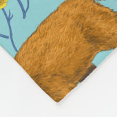 Füchse und Buttercups in Poolblau Fleecedecke (Ecke)