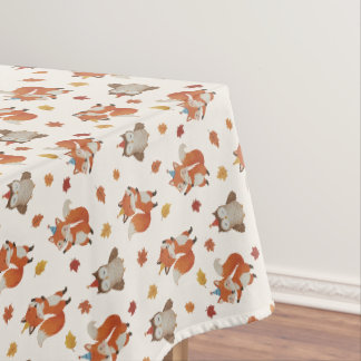 Füchse und Eule Wald Herbst Kindergeburtstag Tischdecke