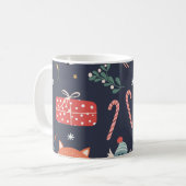 Füchse und Geschenke: Weihnachten - Nahtloses Must Kaffeetasse (Vorderseite Links)