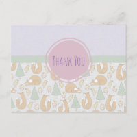 Füchse Vögel und Bäume whimsical Muster Vielen Dan