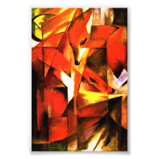 Füchse von Franz Marc Fine Art Foto Print (Vorne)