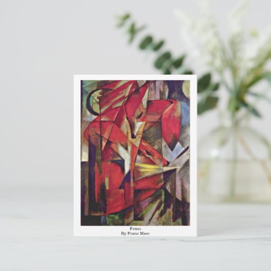 Füchse von Franz Marc Postkarte (Stehend Vorderseite)