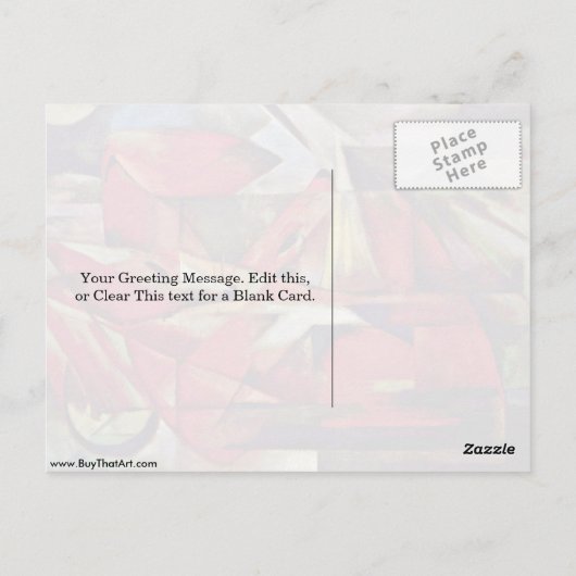 Füchse von Franz Marc Postkarte (Rückseite)