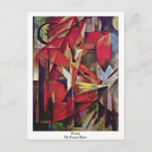 Füchse von Franz Marc Postkarte (Vorderseite)