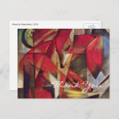 Füchse von Franz Marc Postkarte (Vorne/Hinten)