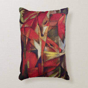 Füchse von Franz Marc, Vintage Abstracte Kubismus  Dekokissen