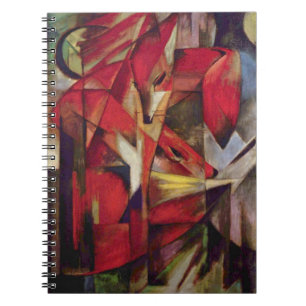 Füchse von Franz Marc, Vintage Abstracte Kubismus  Notizblock