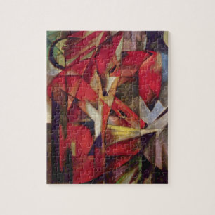 Füchse von Franz Marc, Vintage Abstracter Kubismus Puzzle