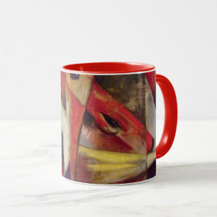 Füchse von Franz Marc, Vintage Abstracter Kubismus Tasse